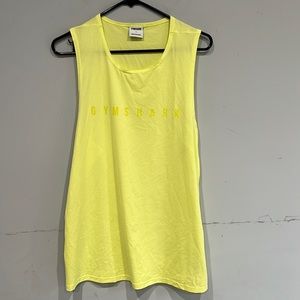 Gymshark Yellow Sleeveless Shirt